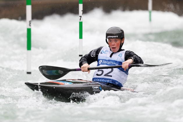 Bethan Forrow (GBR) bei ICF CANOE SLALOM WORLD CUP, Kanusport, Frauen, Kajak, 2026, am 12.06.2026 in Augsburg, Eiskanal. Bayern Deutschland