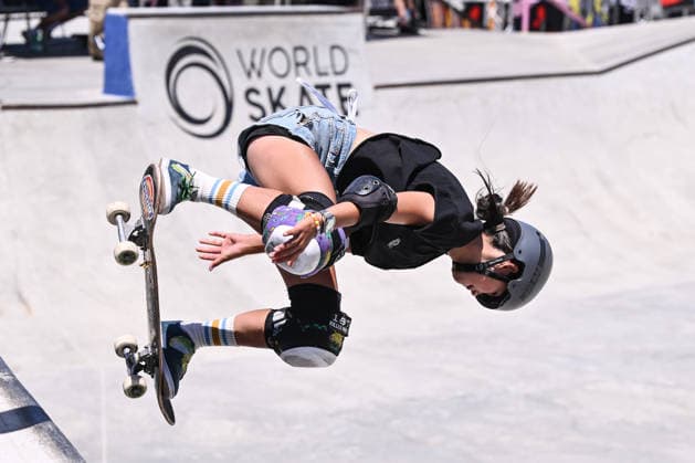 IPA85620323 - Joey YARBROUGH (USA) competes in the women s quarterfinals of the 2026 WST World Cup Rome at Ostia Park on June 12, 2026, in Rome, Italy.  Copyright: xDomenicoxCippitelli IPAxSportx xx 85620323