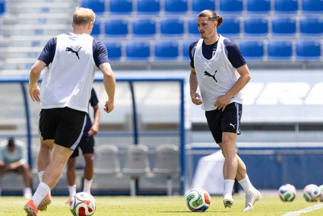 SOCCER - FIFA World Cup, WM, Weltmeisterschaft, Fussball 2026, preview SANTA BARBARA,CALIFORNIA,USA,12.JUN.26 - SOCCER - FIFA World Cup 2026, USA, Mexico, Canada, preview, OEFB, Oesterreichischer Fussball-Bund, training team AUT. Image shows Marcel Sabitzer (AUT).  GEPAxpictures xArminxRauthner