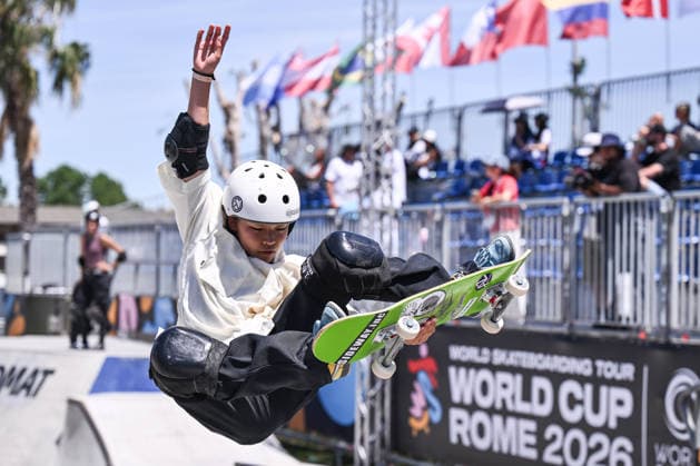 IPA85620339 - Hikari SATAKE (JPN) competes in the women s quarterfinals of the WST World Cup Rome 2026 at Ostia Park on June 12, 2026, in Rome, Italy.  Copyright: xDomenicoxCippitelli IPAxSportx xx 85620339