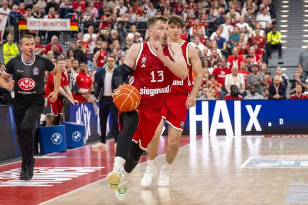Andreas Obst 13 (FC Bayern Basketball) in Action, FC Bayern Basketball vs. Alba Berlin, BBL, Finale 1, 12.06.2026 Muenchen Bayern Deutschland
