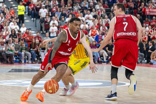 Xavier Rathan-Mayes 4 (FC Bayern Basketball), FC Bayern Basketball vs. Alba Berlin, BBL, Finale 1, 12.06.2026 Muenchen Bayern Deutschland