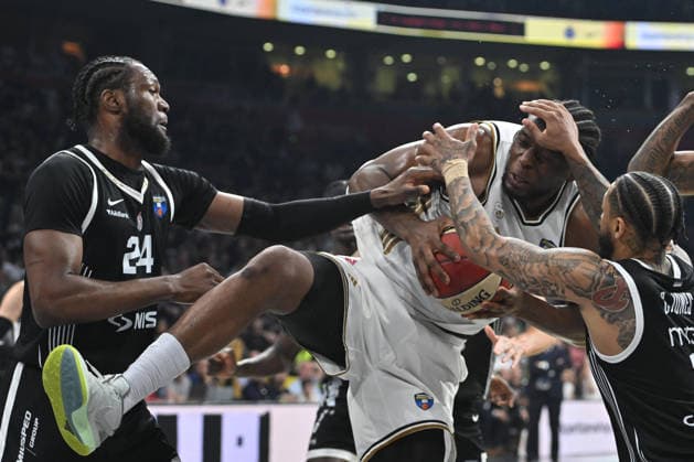 PARTIZAN vs DUBAI BASKETBALL MFIONDU KABENGELE vs BRUNO FERNANDO basketball Partizan vs Dubai basketball playoffs finals of Adriatic ABA league at Beogradska arena, Belrade 12.06.2026 Foto: BASKETBALL, PLAYOFFS FINALS, ADRIATIC ABA LEAGUE, PARTIZAN, DUBAI BASKETBALL Belgrade Belgrade arena Serbia Copyright: xMarkoxMetlas xMNxPressx