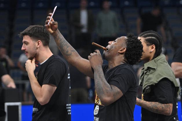 PARTIZAN vs DUBAI BASKETBALL MCKINLEY WRIGHT IV basketball Partizan vs Dubai basketball playoffs finals of Adriatic ABA league at Beogradska arena, Belrade 12.06.2026 Foto: BASKETBALL, PLAYOFFS FINALS, ADRIATIC ABA LEAGUE, PARTIZAN, DUBAI BASKETBALL Belgrade Belgrade arena Serbia Copyright: xMarkoxMetlas xMNxPressx