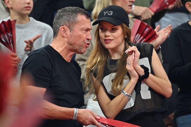 Lothar MATTHAEUS mit weiblicher Begleitung, Freundin,Lebensgefaehrtin Theresa Sommer. Basketball BBL,Saison 2025 2026 Play Off Finale Spiel 1, FC Bayern Muenchen - Alba Berlin am 12.06.2026 S A P G A R D EN