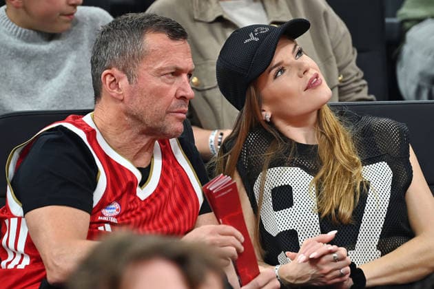 Lothar MATTHAEUS mit weiblicher Begleitung, Freundin,Lebensgefaehrtin Theresa Sommer. Basketball BBL,Saison 2025 2026 Play Off Finale Spiel 1, FC Bayern Muenchen - Alba Berlin am 12.06.2026 S A P G A R D EN