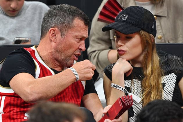 Lothar MATTHAEUS mit weiblicher Begleitung, Freundin,Lebensgefaehrtin Theresa Sommer. Basketball BBL,Saison 2025 2026 Play Off Finale Spiel 1, FC Bayern Muenchen - Alba Berlin am 12.06.2026 S A P G A R D EN