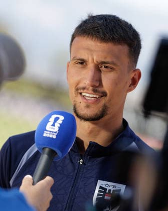 SOCCER - FIFA World Cup, WM, Weltmeisterschaft, Fussball 2026, preview SANTA BARBARA,CALIFORNIA,USA,12.JUN.26 - SOCCER - FIFA World Cup 2026, USA, Mexico, Canada, preview, OEFB, Oesterreichischer Fussball-Bund, press conference, PK, Pressekonferenz team AUT. Image shows Dejan Ljubicic (AUT).  GEPAxpictures xArminxRauthner