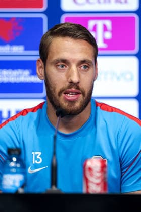 Croatia Training And press conference, PK, Pressekonferenz - FIFA World Cup, WM, Weltmeisterschaft, Fussball 2026 Nikola Vlasic of Croatia speaks with a media during the press conference of Croatia National Football Team at training centre at Episcopal High School on June 12, 2026 in Alexandria, Virginia.  IgorxKralj PIXSELL