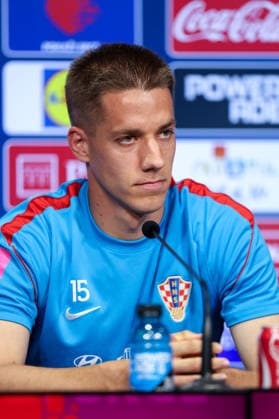 Croatia Training And press conference, PK, Pressekonferenz - FIFA World Cup, WM, Weltmeisterschaft, Fussball 2026 Mario Pasalic of Croatia speaks with a media during the press conference of Croatia National Football Team at training centre at Episcopal High School on June 12, 2026 in Alexandria, Virginia.  IgorxKralj PIXSELL