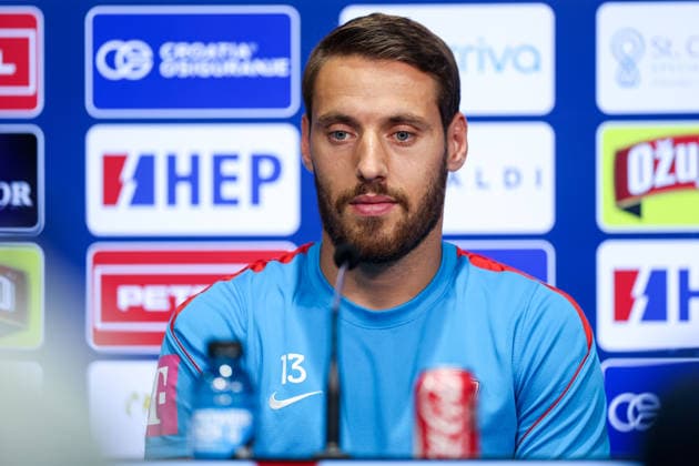 Croatia Training And press conference, PK, Pressekonferenz - FIFA World Cup, WM, Weltmeisterschaft, Fussball 2026 Nikola Vlasic of Croatia speaks with a media during the press conference of Croatia National Football Team at training centre at Episcopal High School on June 12, 2026 in Alexandria, Virginia.  IgorxKralj PIXSELL