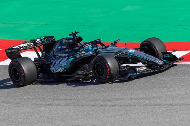 June 12, 2026, Barcelona, Quebec, Spain: GEORGE RUSSELL (63) from United Kingdom, Mercedes team at Barcelona F1 Grand Prix at Barcelona-Catalunya circuit in Barcelona, Spain on 2026-06-12 Barcelona Spain - ZUMAl189 20260612_zsp_l189_034 Copyright: xYannickxLegarex