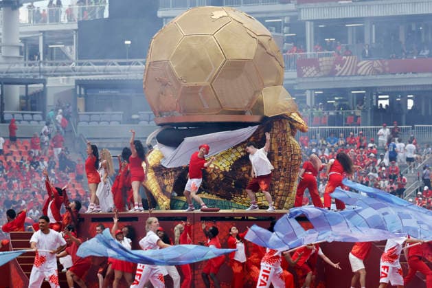 Artists perform at the opening of the 2026 FIFA World Cup, WM, Weltmeisterschaft, Fussball at BMO Field in Toronto,Canada, 12 June 2026. Fifa World Cup 2026 - Group B - Canada vs Bosnia and Herzegovina !ACHTUNG: NUR REDAKTIONELLE NUTZUNG!  Copyright: xBienvenidoxVelascox GR5257 20260612-55020581222_1