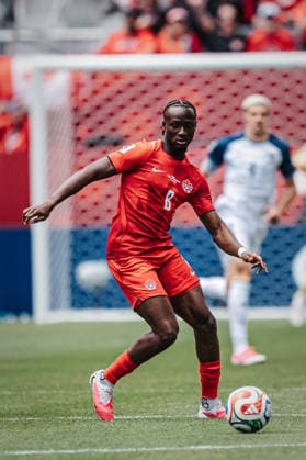 Fußball Herren FIFA Fußball-Weltmeisterschaft 2026 Gruppe B Kanada vs. Bosnien-Herzegowina 12.06.2026 Ismael Kone ( 8, Kanada) am Ball Toronto Toronto Stadium Ontario Kanada