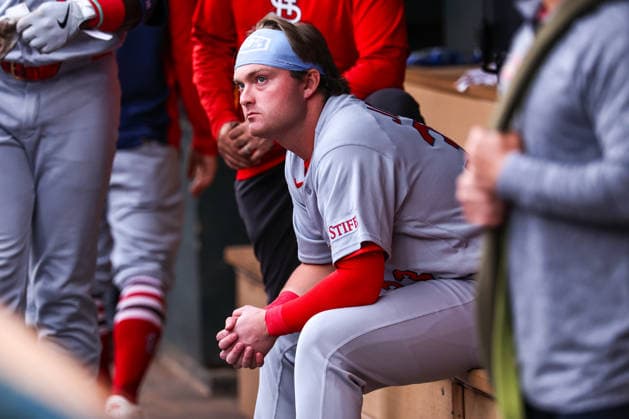 June 12th, 2026: St. Louis Cardinals third baseman Blaze Jordan (33) looks on before a MLB, Baseball Herren, USA Baseball game between the St. Louis Cardinals and the Minnesota Twins at Target Field in Minneapolis, Minnesota. CSM Minneapolis USA - ZUMAc04_ 20260612_zma_c04_097 Copyright: xStevenxGarciax