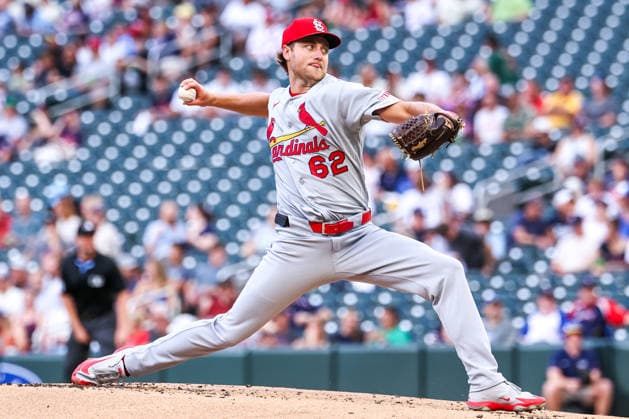 June 12th, 2026: St. Louis Cardinals starting pitcher Kyle Leahy (62) pitches against the Minnesota Twins in the first inning of a MLB, Baseball Herren, USA Baseball game between the St. Louis Cardinals and the Minnesota Twins at Target Field in Minneapolis, Minnesota. CSM Minneapolis USA - ZUMAc04_ 20260612_zma_c04_098 Copyright: xStevenxGarciax