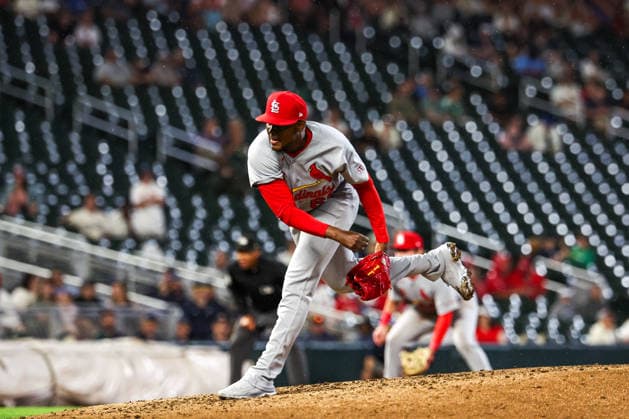 June 12th, 2026: St. Louis Cardinals pitcher George Soriano (65) pitches in the sixth inning of a MLB, Baseball Herren, USA Baseball game between the St. Louis Cardinals and the Minnesota Twins at Target Field in Minneapolis, Minnesota. CSM Minneapolis USA - ZUMAc04_ 20260612_zma_c04_235 Copyright: xStevenxGarciax