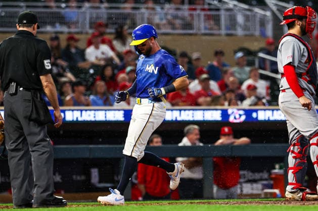 June 12th, 2026: Minnesota Twins right fielder Kody Clemens (2) scores on a sac fly hit by Minnesota Twins first baseman Royce Lewis (23)(not pictured) in the sixth inning of a MLB, Baseball Herren, USA Baseball game between the St. Louis Cardinals and the Minnesota Twins at Target Field in Minneapolis, Minnesota. CSM Minneapolis USA - ZUMAc04_ 20260612_zma_c04_239 Copyright: xStevenxGarciax
