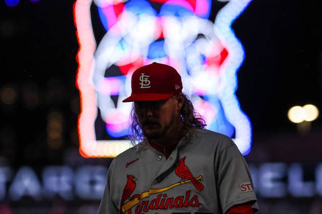 June 12th, 2026: St. Louis Cardinals pitcher Ryne Stanek (55) looks on after the end of the eighth inning of a MLB, Baseball Herren, USA Baseball game between the St. Louis Cardinals and the Minnesota Twins at Target Field in Minneapolis, Minnesota. CSM Minneapolis USA - ZUMAc04_ 20260612_zma_c04_259 Copyright: xStevenxGarciax
