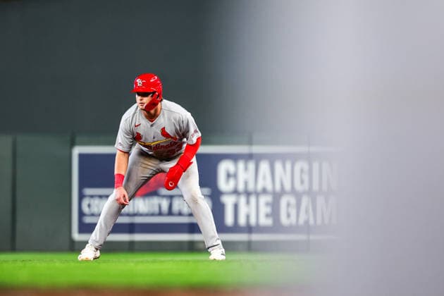 June 12th, 2026: St. Louis Cardinals third baseman Blaze Jordan (33) looks on in the ninth inning of a MLB, Baseball Herren, USA Baseball game between the St. Louis Cardinals and the Minnesota Twins at Target Field in Minneapolis, Minnesota. CSM Minneapolis USA - ZUMAc04_ 20260612_zma_c04_262 Copyright: xStevenxGarciax