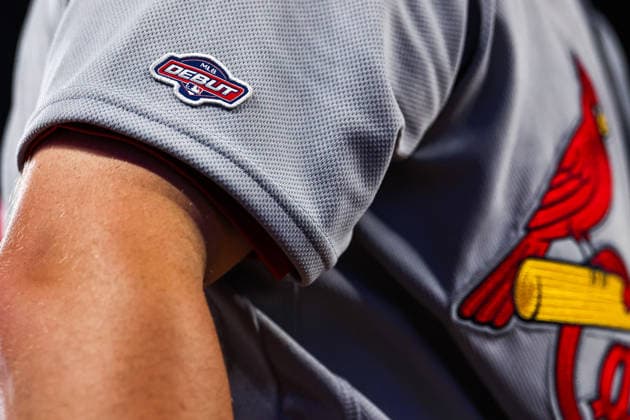 June 12th, 2026: The MLB, Baseball Herren, USA Debut patch on the jersey of St. Louis Cardinals third baseman Blaze Jordan (33) during a MLB Baseball game between the St. Louis Cardinals and the Minnesota Twins at Target Field in Minneapolis, Minnesota. CSM Minneapolis USA - ZUMAc04_ 20260612_zma_c04_263 Copyright: xStevenxGarciax