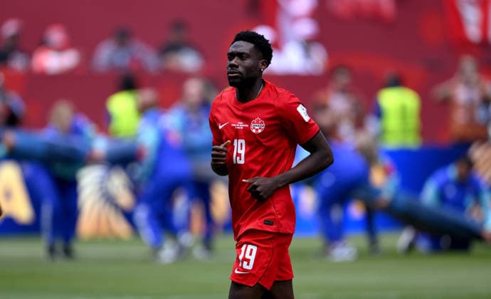 Fussball FIFA WM 2026 Vorrunde Gruppe B in Toronto Kanada - Bosnien - Herzegowina 12.06.2026 Alphonso Davies (Kanada)