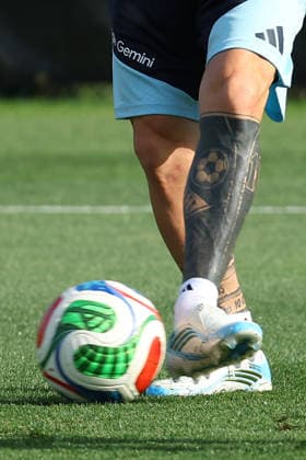 Argentina s forward Lionel Messi takes part in a training session during the 2026 FIFA World Cup, WM, Weltmeisterschaft, Fussball football tournament at Sporting KC Training Centre in Kansas City on June 12, 2026. ¨(Photo by Alejandro PAGNI PHOTOxPHOTO) KANSAS CITY UNITED STATES