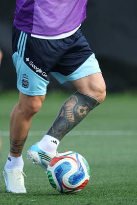 Argentina s forward Lionel Messi takes part in a training session during the 2026 FIFA World Cup, WM, Weltmeisterschaft, Fussball football tournament at Sporting KC Training Centre in Kansas City on June 12, 2026. ¨(Photo by Alejandro PAGNI PHOTOxPHOTO) KANSAS CITY UNITED STATES
