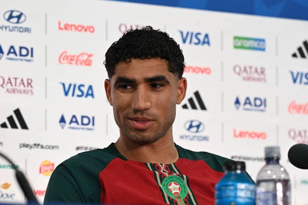 SOCCER - FIFA World Cup, WM, Weltmeisterschaft, Fussball - Morocco national team, Nationalteam - press conference, PK, Pressekonferenz Photo by IPA ABACAPRESS.COM85632437 - Achraf Hakimi (Morocco) press conference during the Morocco Team press conference following the FIFA World Cup match in East Rutherford, New Jersey, USA, on June 12, 2026 East Rutherford, New Jersey  Copyright: xIPAxSport ABACAx