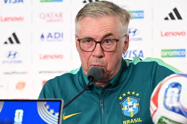 Calcio - FIFA World Cup, WM, Weltmeisterschaft, Fussball 2026 Photo by IPA ABACAPRESS.COM85632509 - Carlo Ancelotti (Brazil Coach) press conference, PK, Pressekonferenz during the Morocco vs. Brazil match at the FIFA World Cup in East Rutherford, New Jersey, USA, on June 12, 2026 East Rutherford, New Jersey  Copyright: xIPAxSport ABACAx