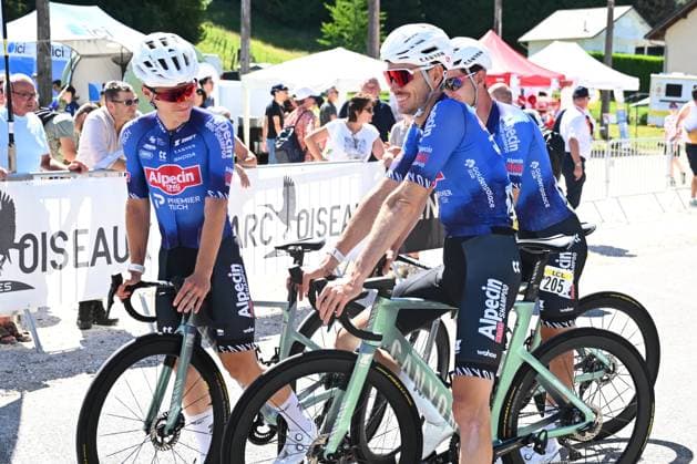 Tour Auvergne - Rhone-Alpes 2026 Stage 7 GRAND COLOMBIER, FRANCE - JUNE 13 : Gogl Michael (AUT) of Alpecin - Premier Tech during stage 7 of the 78th edition of Tour Auvergne - Rhone-Alpes an UCI World Tour 2.UWT cycling road race stage for Men Elite of 133.6 km with start in La Bridoire and finish in Grand Colombier on June 13, 2026 in Grand Colombier, France, 13 06 2026 ( Motordriver Guy De Vuyst - Grand Colombier France  Copyright: xVincentxKalutx
