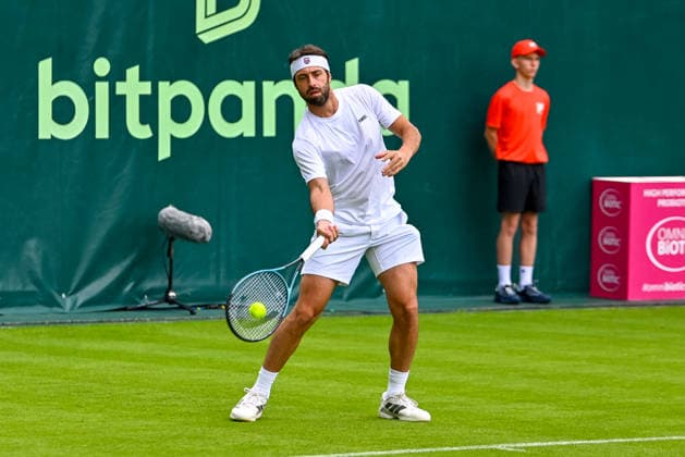Nikoloz Basilashvili (Georgien) schlaegt TERRA WORTMANN Open 2026, Tennis, ATP, Tennis Herren 500, Turnier, Qualifikation, 13.06.2026, TERRA WORTMANN Open 2026, Tennis, ATP 500, Turnier, Qualifikation, 13.06.2026 Halle