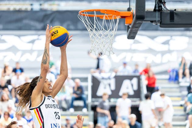 BASKETBALL - FIBA 3x3 World Tour VIENNA,AUSTRIA,13.JUN.26 - BASKETBALL - FIBA 3x3 World Tour. Image shows Ama Degbeon (GER).  GEPAxpictures xPhilippxBrem