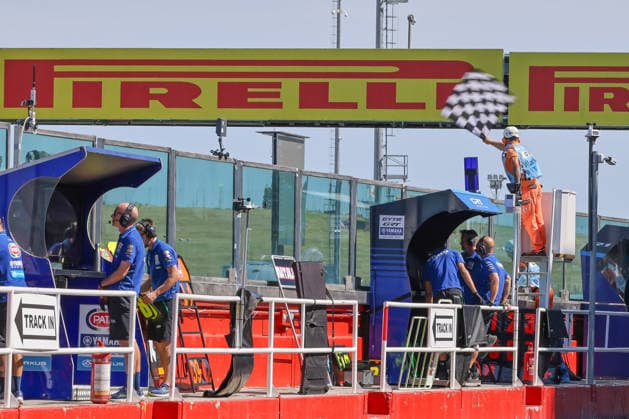 IPA85639673 - Pit Lane at the Misano World Circuit during the FIM Superbike World Championship, WM, Weltmeisterschaft Pirelli Emilia Romagna Round at the Misano World Circuit Marco Simoncelli, Misano Adriatico, Italy on June 13, 2026 during the Pirelli Emilia Romagna Round, World Superbike (SBK) race in Italy, Italy, June 13, 2026  Copyright: xValerioxOrigo IPAxSportx xx 85639673