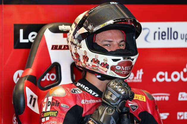 IPA85639689 - 11 Nicolo Bulega (ITA) Ducati Panigale V4R, Aruba.It Racing - Ducati during the FIM Superbike World Championship, WM, Weltmeisterschaft Pirelli Emilia Romagna Round at the Misano World Circuit Marco Simoncelli, Misano Adriatico, Italy on June 13, 2026 during the Pirelli Emilia Romagna Round, World Superbike (SBK) race in Italy, Italy, June 13, 2026  Copyright: xValerioxOrigo IPAxSportx xx 85639689