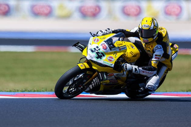 FIM SBK Superbike World Championship, WM, Weltmeisterschaft Pirelli Emilia-Romagna Round 7 - Superpole - Misano Adriatico 13 06 2026 Lorenzo Baldassarri of ELF Marc VDS Racing Team with Ducati Panigale V4R seen during FIM SBK Superbike World Championship Pirelli Emilia-Romagna Round 7 - Superpole at Misano World Circuit Marco Simoncelli in Misano Adriatico, Italy