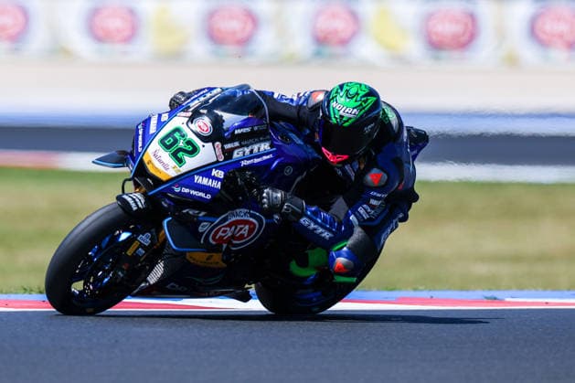 FIM SBK Superbike World Championship, WM, Weltmeisterschaft Pirelli Emilia-Romagna Round 7 - Superpole - Misano Adriatico 13 06 2026 Stefano Manzi of GYTR GRT Yamaha WorldSBK Team with Yamaha YZF R1 seen during FIM SBK Superbike World Championship Pirelli Emilia-Romagna Round 7 - Superpole at Misano World Circuit Marco Simoncelli in Misano Adriatico, Italy