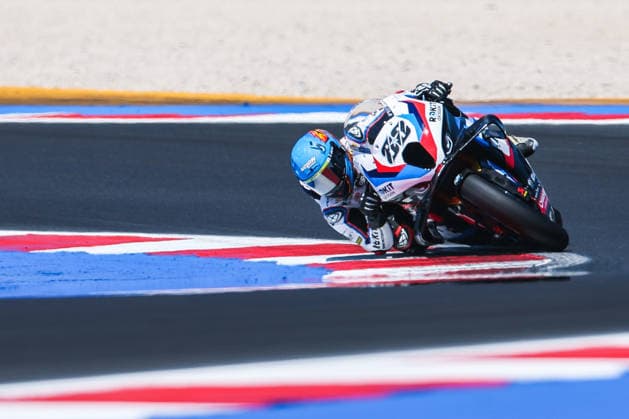 FIM SBK Superbike World Championship, WM, Weltmeisterschaft Pirelli Emilia-Romagna Round 7 - Superpole - Misano Adriatico 13 06 2026 Miguel Oliverira of Rokit BMW Mottorrad WorldSBK Team with BMW M1000RR seen during FIM SBK Superbike World Championship Pirelli Emilia-Romagna Round 7 - Superpole at Misano World Circuit Marco Simoncelli in Misano Adriatico, Italy