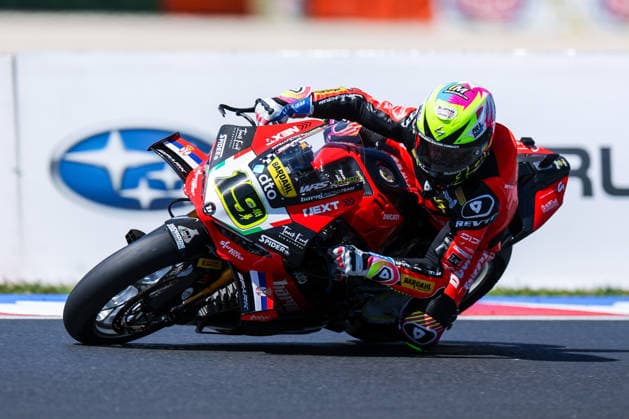 FIM SBK Superbike World Championship, WM, Weltmeisterschaft Pirelli Emilia-Romagna Round 7 - Superpole - Misano Adriatico 13 06 2026 Alvaro Bautista of Barni Spark Racing Team with Ducati Panigale V4R seen during FIM SBK Superbike World Championship Pirelli Emilia-Romagna Round 7 - Superpole at Misano World Circuit Marco Simoncelli in Misano Adriatico, Italy