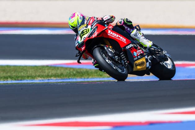 FIM SBK Superbike World Championship, WM, Weltmeisterschaft Pirelli Emilia-Romagna Round 7 - Superpole - Misano Adriatico 13 06 2026 Alvaro Bautista of Barni Spark Racing Team with Ducati Panigale V4R seen during FIM SBK Superbike World Championship Pirelli Emilia-Romagna Round 7 - Superpole at Misano World Circuit Marco Simoncelli in Misano Adriatico, Italy