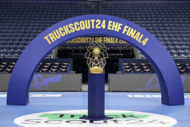 13.06.2026, xgox, Handball - EHF Champions League Halbfinale SC Magdeburg - Füchse Berlin v.l. Symbolbild, Symbolfoto, Pokal, Trophäe, Cup Köln