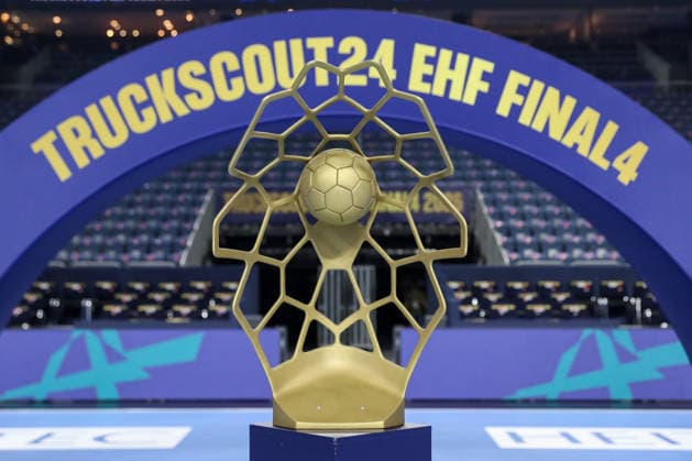 13.06.2026, xgox, Handball - EHF Champions League Halbfinale SC Magdeburg - Füchse Berlin v.l. Symbolbild, Symbolfoto, Pokal, Trophäe, Cup Köln