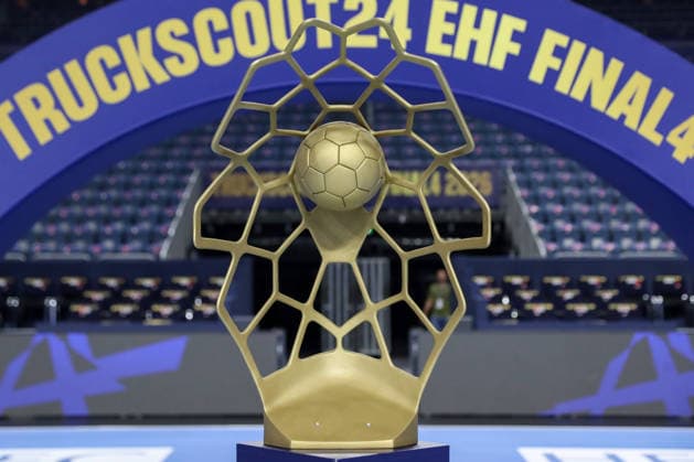 13.06.2026, xgox, Handball - EHF Champions League Halbfinale SC Magdeburg - Füchse Berlin v.l. Symbolbild, Symbolfoto, Pokal, Trophäe, Cup Köln