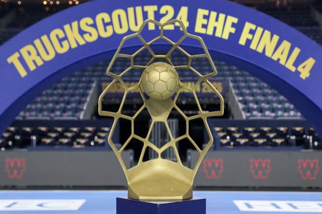 13.06.2026, xgox, Handball - EHF Champions League Halbfinale SC Magdeburg - Füchse Berlin v.l. Symbolbild, Symbolfoto, Pokal, Trophäe, Cup Köln