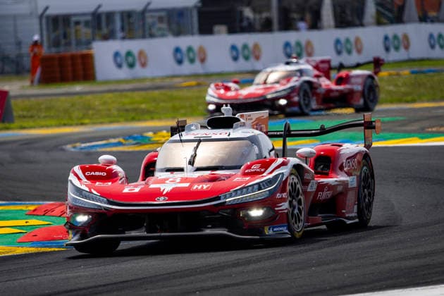 24 HEURES DU MANS 2026 - RACE - SATURDAY 08 BUEMI SÃ bastien (swi), HARTLEY Brendon (nzl), HIRAKAWA Ryo (jpn), Toyota Racing, Toyota TR010 Hybrid 08, Hypercar, action during the 24 Hours of Le Mans 2026, 3rd round of the 2026 FIA World Endurance Championship, on June 13, 2026 on the Circuit des 24 Heures du Mans in Le Mans, France - Le MansFrance  Copyright: xJULIENxDELFOSSEx