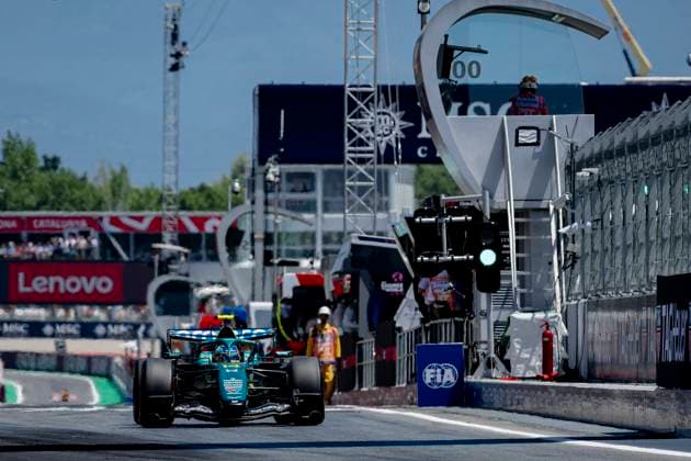 BARCELONA - Formula 1 driver Fernando Alonso of Aston Martin Aramco Formula 1 Team during the Formula 1 Spain-Catalonia at the Circuit de Barcelona-Catalunya on June 13, 2026 in Barcelona, Spain. (Photo by DeFodi Images) -