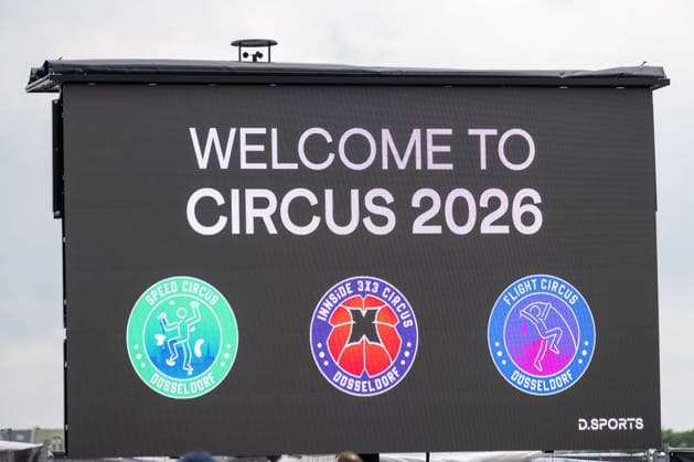 D. Sports heisst die Zuschauer in Duesseldorf willkommen. Innside 3x3 Circus, Basketball, Gruppenphase, D.Sports, 13.06.2026 Innside 3x3 Circus, Basketball, Gruppenphase, D.Sports, 13.06.2026 Duesseldorf