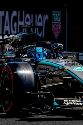 BARCELONA - Formula 1 driver George Russell of Mercedes AMG-Petronas Formula One Team during the Formula 1 Spain-Catalonia at the Circuit de Barcelona-Catalunya on June 13, 2026 in Barcelona, Spain. (Photo by DeFodi Images) -