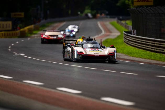 24 HEURES DU MANS 2026 - RACE - SATURDAY 12 DELETRAZ Louis (swi), STEVENS Will (gbr), NATO Norman (fra), Cadillac Hertz Team Jota, Cadillac V-Series.R 12, Hypercar, action during the 24 Hours of Le Mans 2026, 3rd round of the 2026 FIA World Endurance Championship, on June 13, 2026 on the Circuit des 24 Heures du Mans in Le Mans, France - Le MansFrance  Copyright: xCharlyxLopezx
