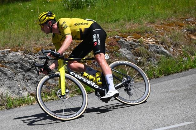 Tour Auvergne - Rhone-Alpes 2026 Stage 7 GRAND COLOMBIER, FRANCE - JUNE 13 : Affini Edoardo (ITA) of Team Visma Lease a Bike during stage 7 of the 78th edition of Tour Auvergne - Rhone-Alpes an UCI World Tour 2.UWT cycling road race stage for Men Elite of 133.6 km with start in La Bridoire and finish in Grand Colombier on June 13, 2026 in Grand Colombier, France, 13 06 2026 ( Motordriver Guy De Vuyst - Grand Colombier France  Copyright: xVincentxKalutx